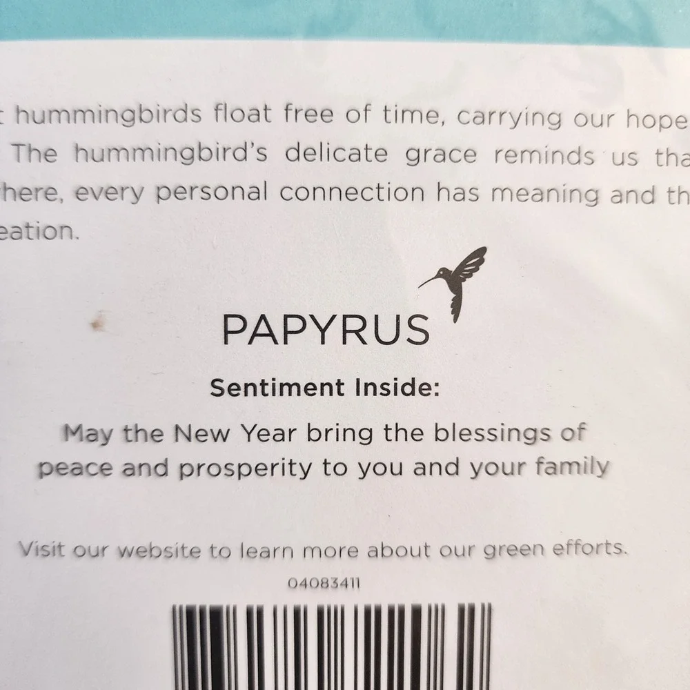 Papyrus Shalom Rosh Hashanah Greeting Card Blue Dove Peace New Year 04083411